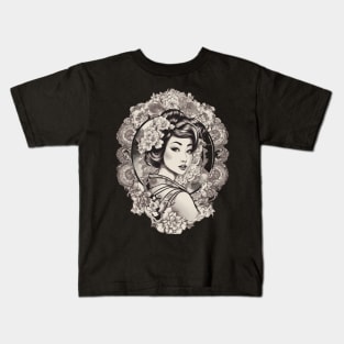 Allure and Charm of Asian Goddess Kids T-Shirt